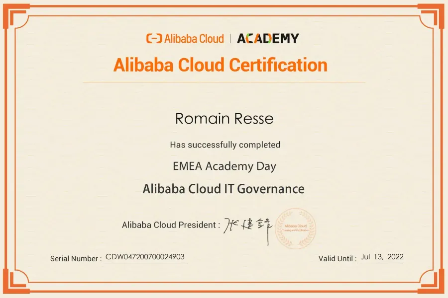 EMEA Academy Day — Alibaba Cloud IT Governance