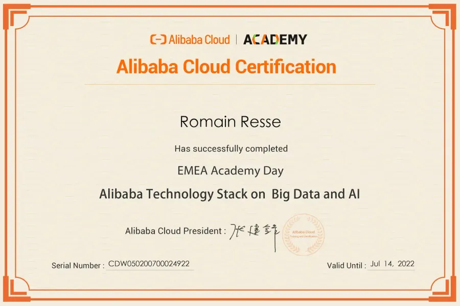 EMEA Academy Day — Alibaba Technology Stack on Big Data and AI