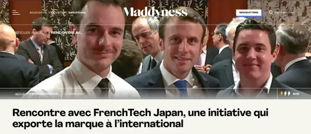 Article about La French Tech Tokyo on Maddyness (in French)